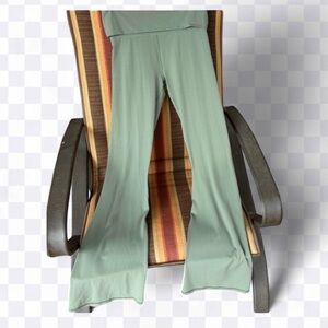 SOLD Aerie sage green fold over flare high rise leggings Sz M